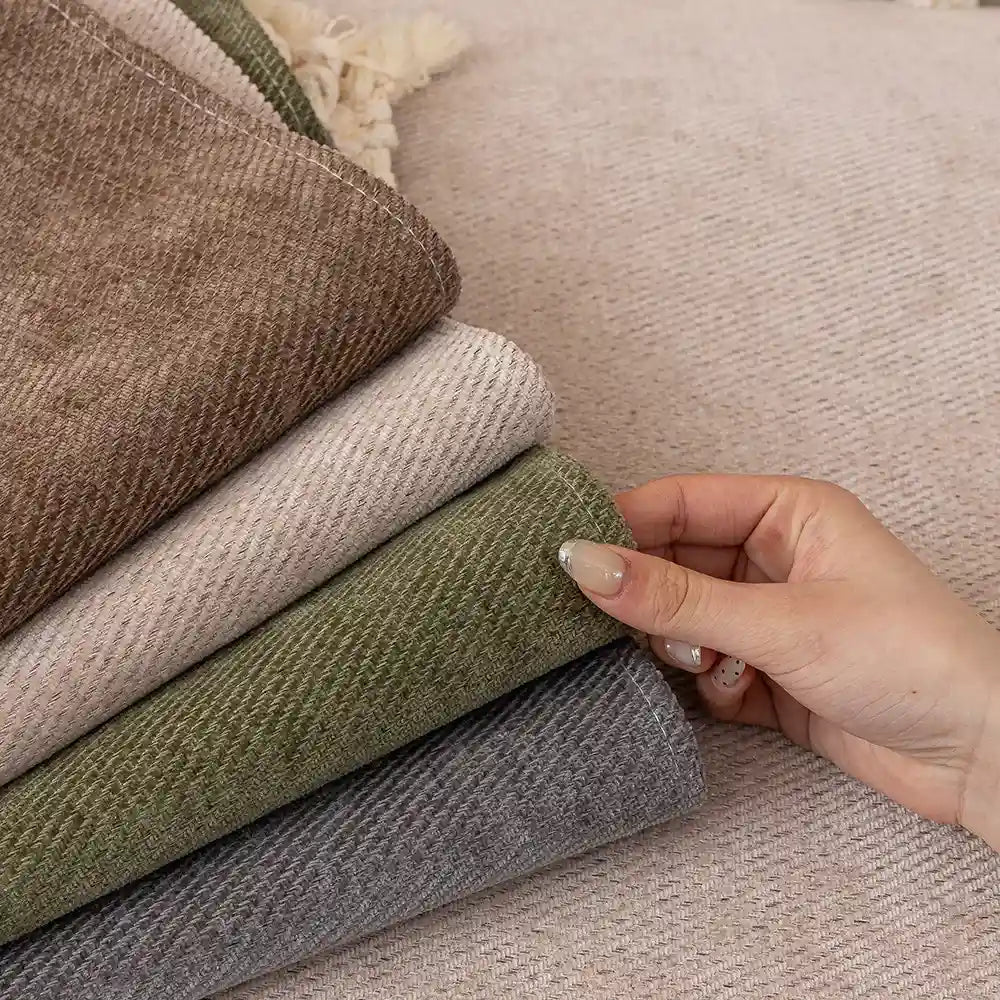 zoom sur les different coloris de la housse de canapé fauteuil ondulé à couleur unie 