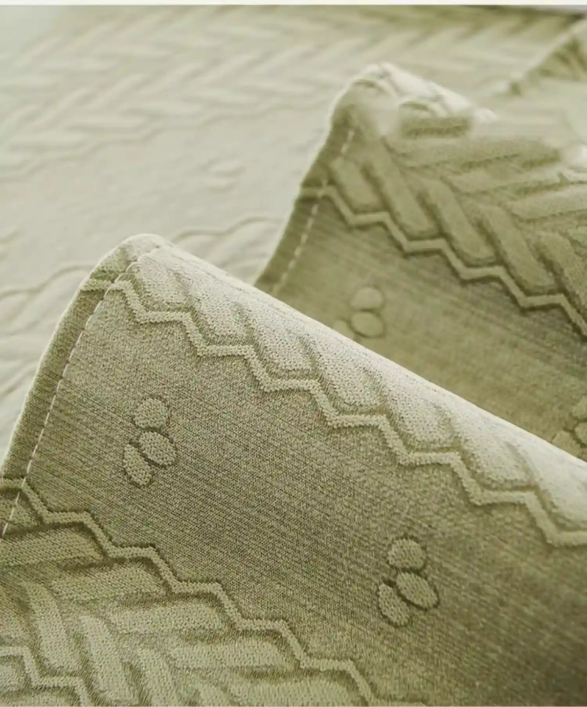 zoom sur la matière de la housse de canapé en chenille simple Image